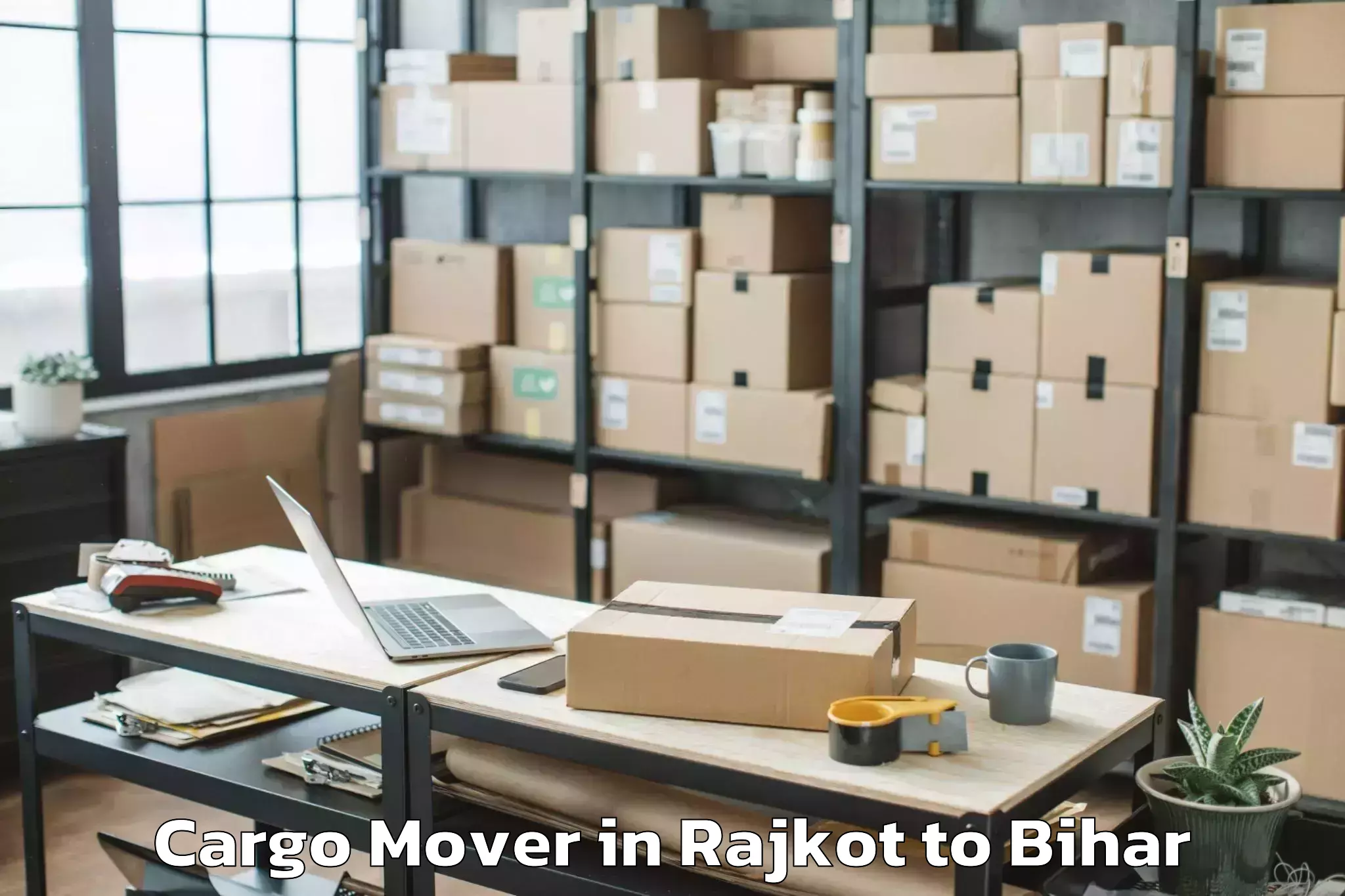 Get Rajkot to Lauriya Nandangarh Cargo Mover